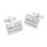 Skyline Rotterdam Manchetknopen - Modern 925 Zilver Design