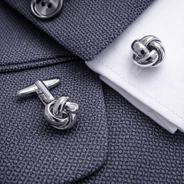 Zilveren Manchetknopen Rope brede baan - Sterling Zilver