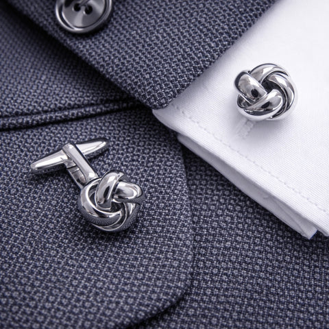 Zilveren Manchetknopen Rope brede baan - Sterling Zilver