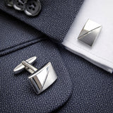 Zilveren manchetknopen Diagonale lijn - Sterling Zilver