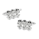 Manchetknopen Horen, Zien & Zwijgen  - Three wise monkeys - Aapjes