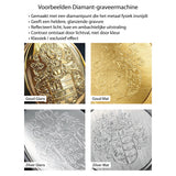 Revers Pin Mat Rond met uw Familiewapen gravure  - Zilverkleurig