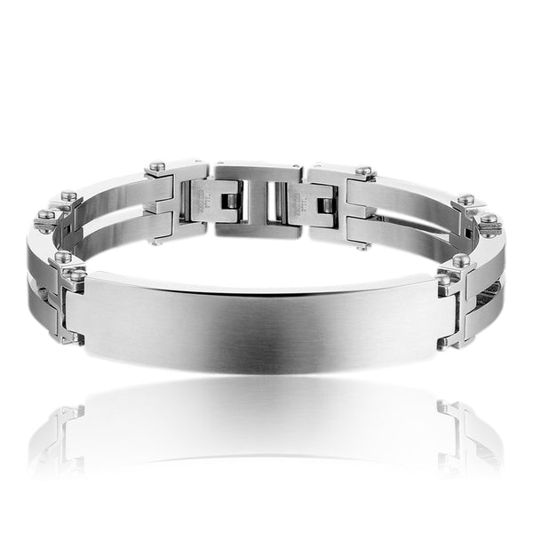 Stalen Herenarmband 21 cm - 12 mm breed