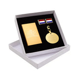 Holland 3-delige Giftset Koninklijk Goud |  Manchetknopen, Creditcardhouder en Sleutelhanger