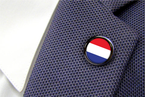 Revers Pin Vlag Nederland - Antraciet