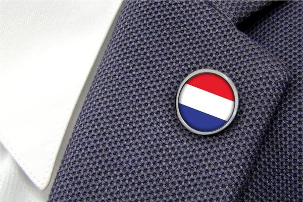 Revers Pin Vlag Nederland - Zilverkleurig