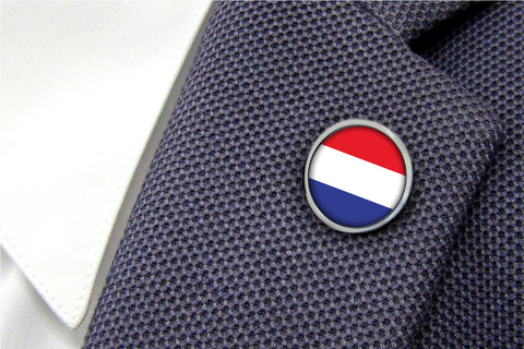 Revers Pin Vlag Nederland - Zilverkleurig
