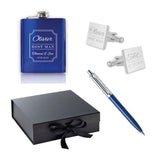 Giftbox Best Man - Manchetknopen, Heupfles en Pen inclusief gravure