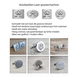 Zilveren Manchetknopen Gebolde Rechthoek met Datum en Lettergravure - Sterling Zilver