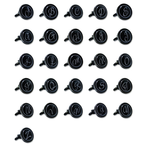ABC-Manchetknopen Sierletters Zwart-wit