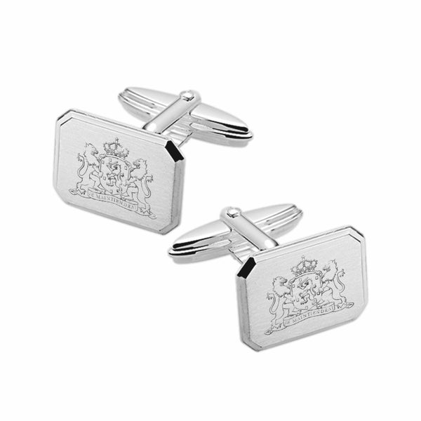 Sterling Zilveren Manchetknopen met Wapen van Nederland