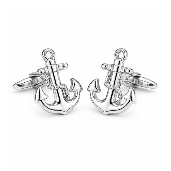 Manchetknopen Scheepsanker Zilverkleurig