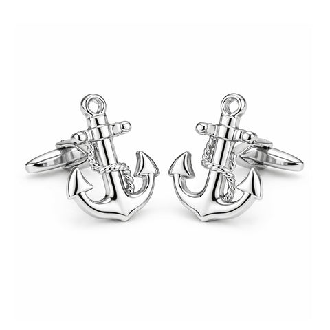 Manchetknopen Scheepsanker Zilverkleurig