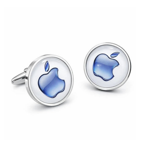 Manchetknopen Apple Blauw