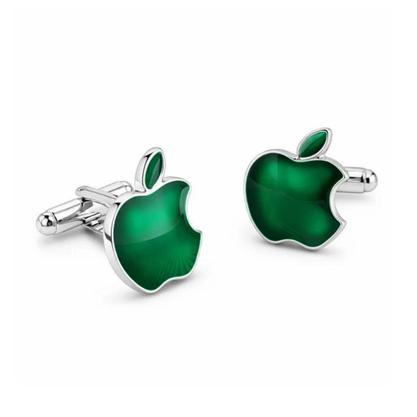 Manchetknopen Apple Groen