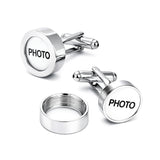 Manchetknopen met eigen Foto/haarlok - Medaillon systeem
