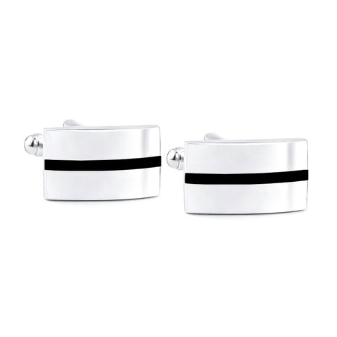 manchetknopen black stripe