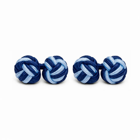 Bachelor Knots Manchetknopen – Navy & Lichtblauw