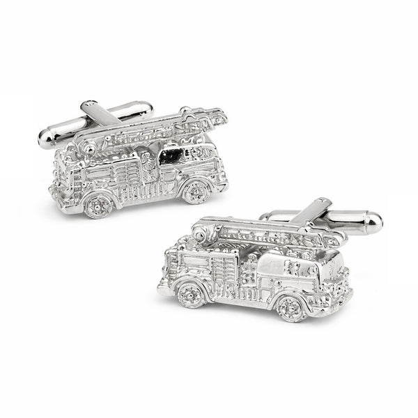 Manchetknopen Brandweerwagen Zilverkleurig