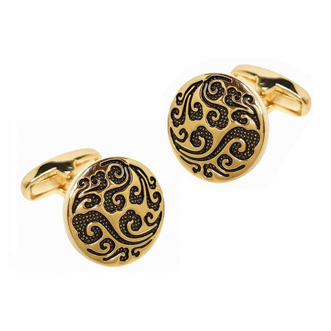 Goudkleurige Manchetknopen met Keltisch Motief – 15 mm