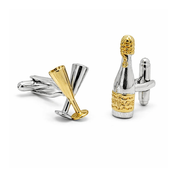 Manchetknopen Champagne & Glazen