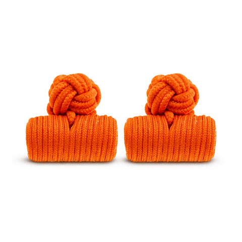 Stoffen Manchetknopen Cilinder – Oranje