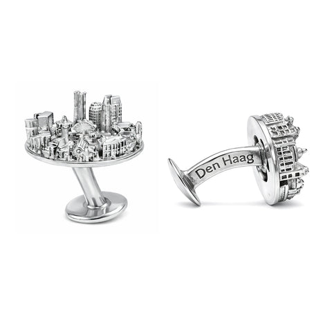Den Haag in 925 Zilver – Exclusieve Stadsmanchetknopen