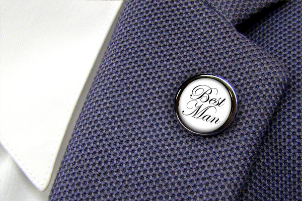 Revers Pin Best Man - Antraciet