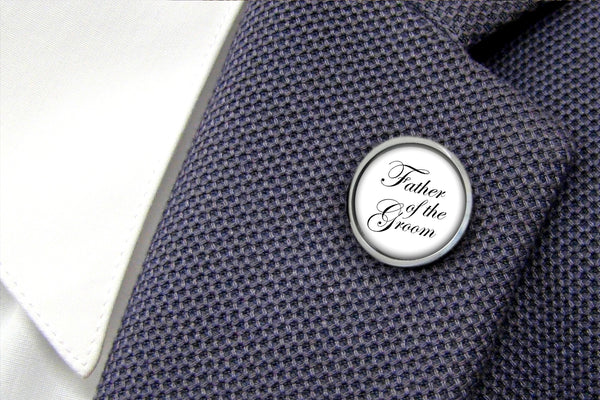 Revers Pin Father of the Groom - Zilverkleurig