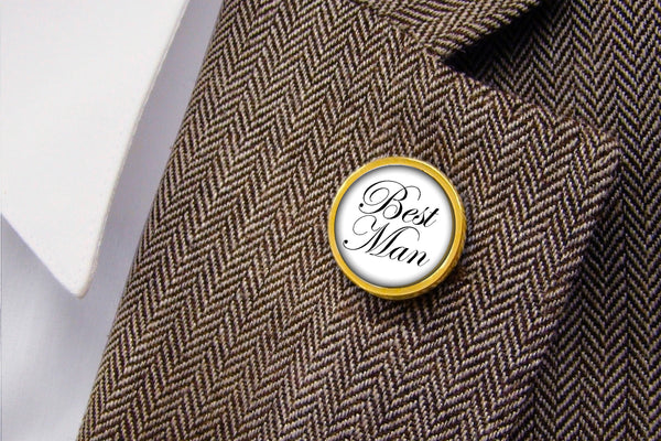 Revers Pin Best Man - Goudkleurig