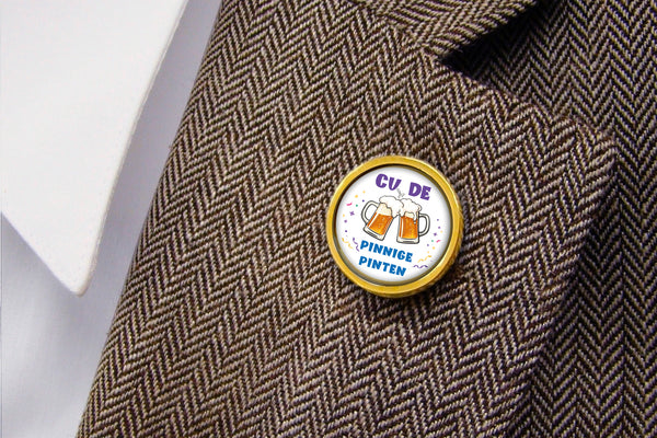 Reverspin met Carnavals Verenigingslogo - Goudkleurig