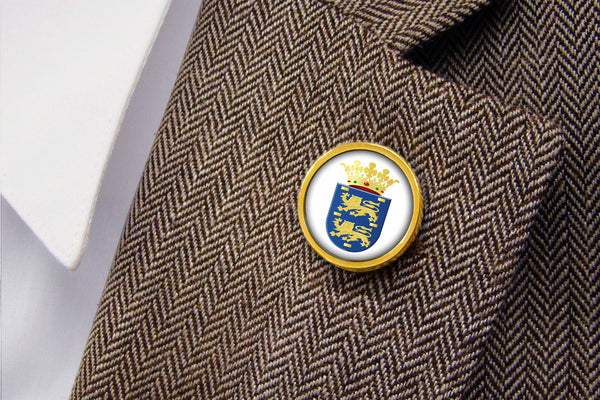 Revers Pin met uw eigen familiewapen - Goudkleurig