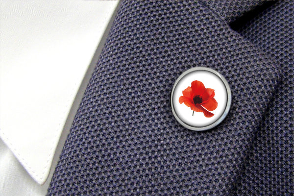 Revers Pin Poppy - Zilverkleurig