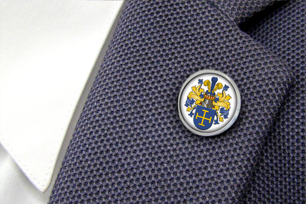 Revers Pin met uw eigen familiewapen - Zilverkleurig