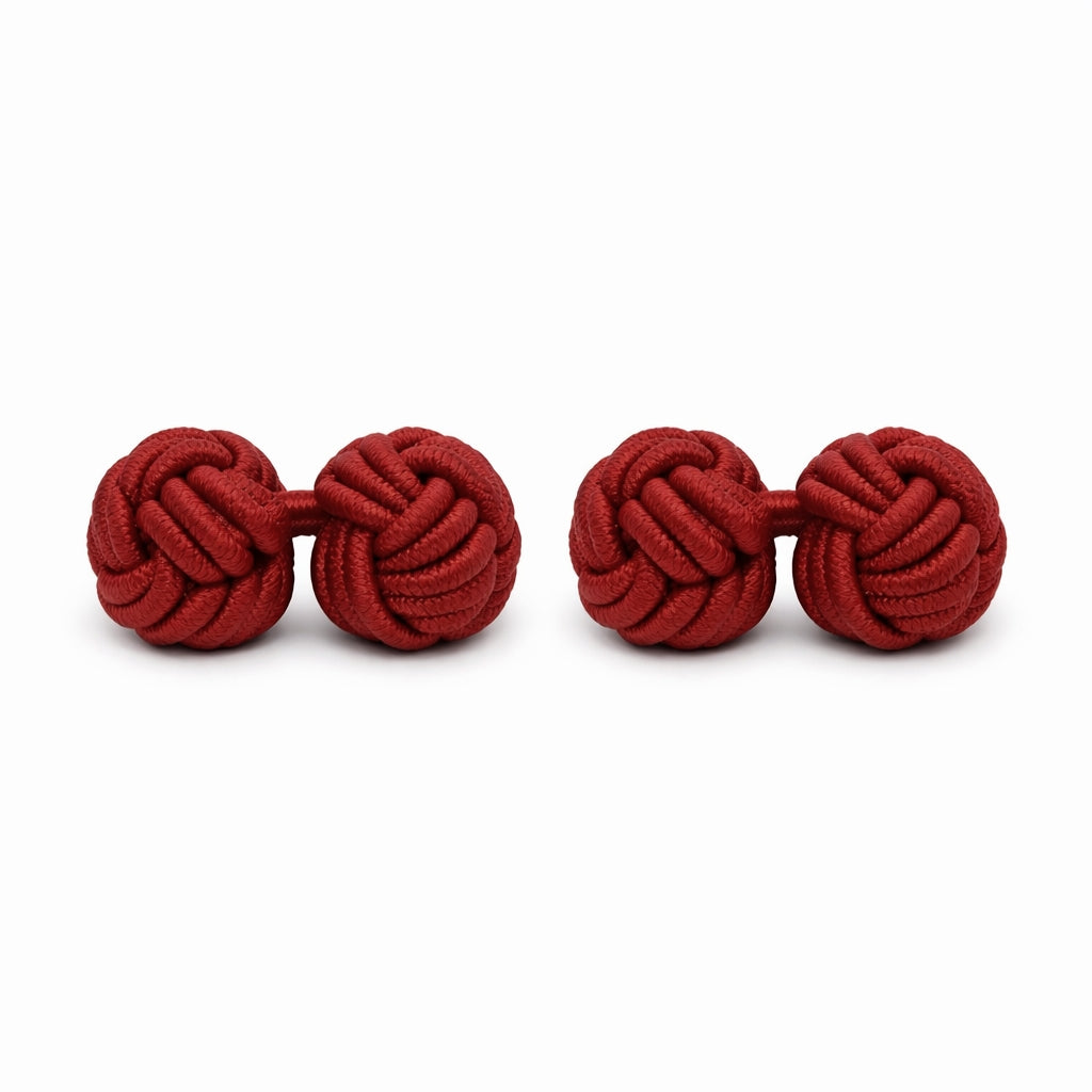 Donekr Rood Bachelor Knots Manchetknopen – Donker Rood | Manchetknopen.com