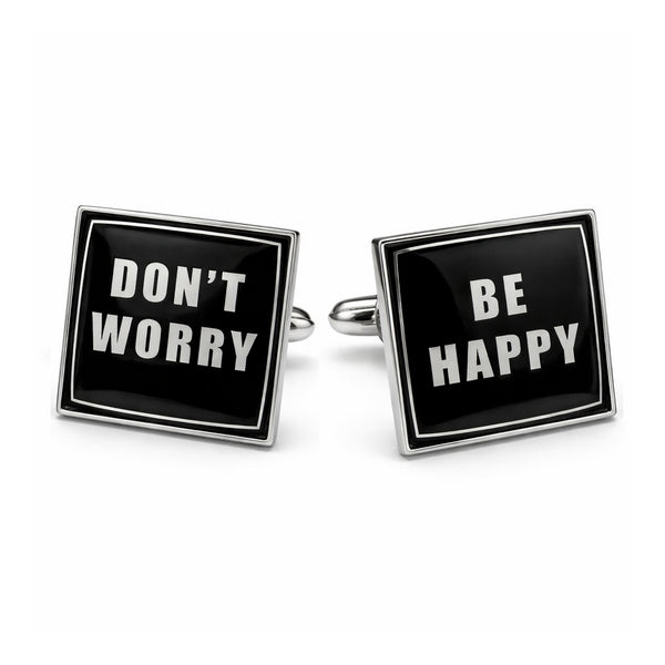 Manchetknopen Don't Worry Be Happy