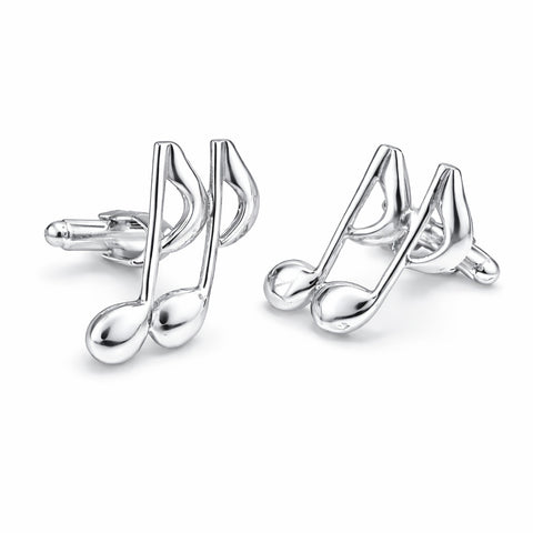 Manchetknopen Muzieknoot Zilverkleurig