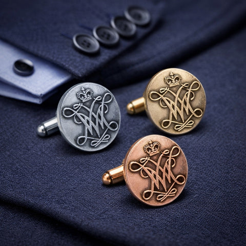 Manchetknopen Emaille Metal Look