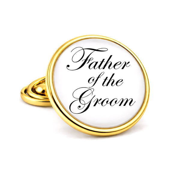 Revers Pin Father of the Groom - Goudkleurig