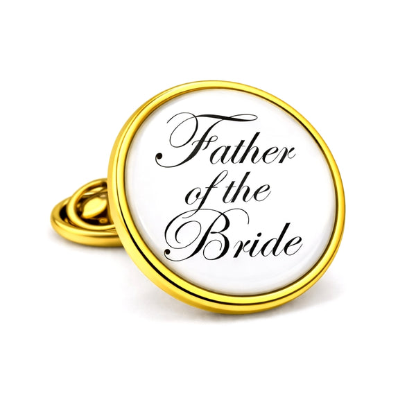 Revers Pin Father of the Bride - Goudkleurig