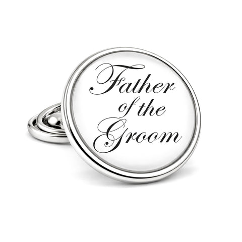 Revers Pin Father of the Groom - Zilverkleurig