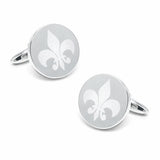 Manchetknopen Fleur-de-Lys Gegraveerd