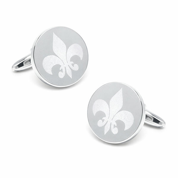 Manchetknopen Fleur-de-Lys Gegraveerd