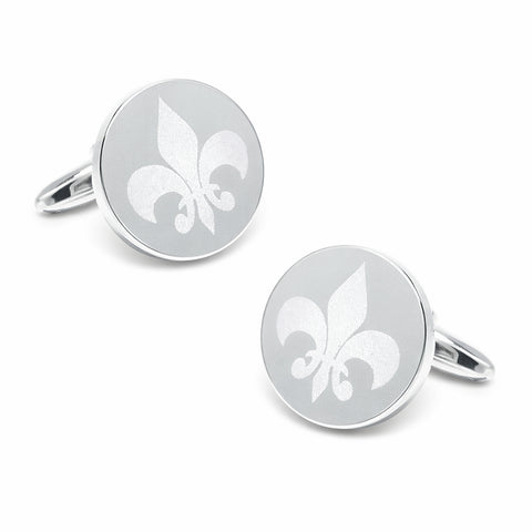 Manchetknopen Fleur-de-Lys Gegraveerd