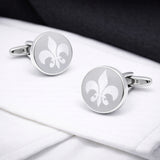 Manchetknopen Fleur-de-Lys Gegraveerd