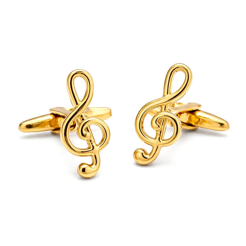 Manchetknopen G-Sleutel Goudkleurig