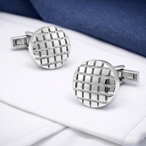 Manchetknopen Button - Zilverkleurig