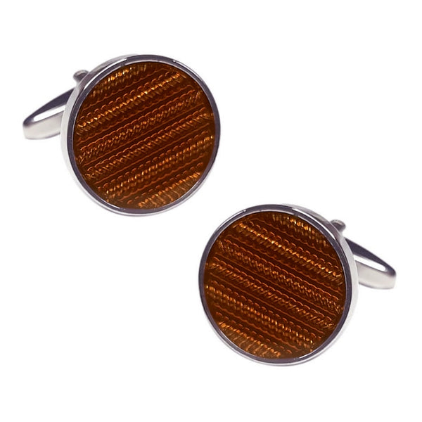 Manchetknopen Boston oranjebruin