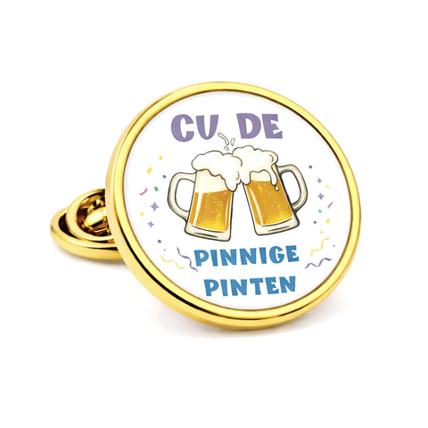 Reverspin met Carnavals Verenigingslogo - Goudkleurig