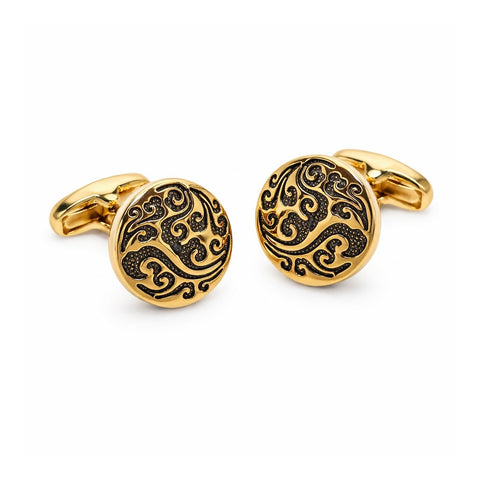 Goudkleurige Manchetknopen met Keltisch Motief – 15 mm